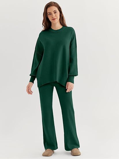 Damer Komfortabla Sweatpants och Oversized Sweatshirt Set Mirla-Eva Jonsson