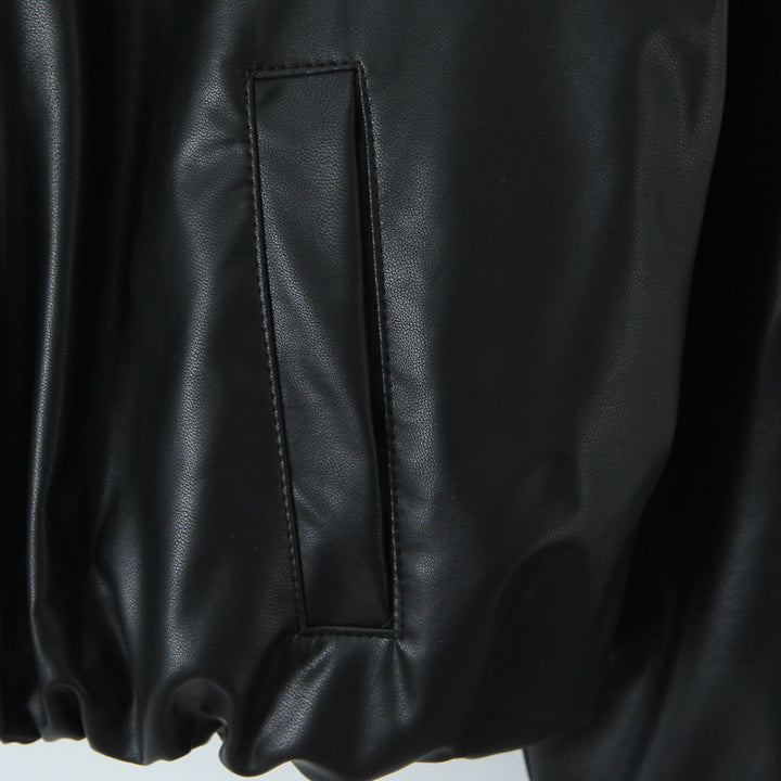 Damer Konstläder Bikerjacka i avslappnad Cropped-design Mirla-Eva Jonsson