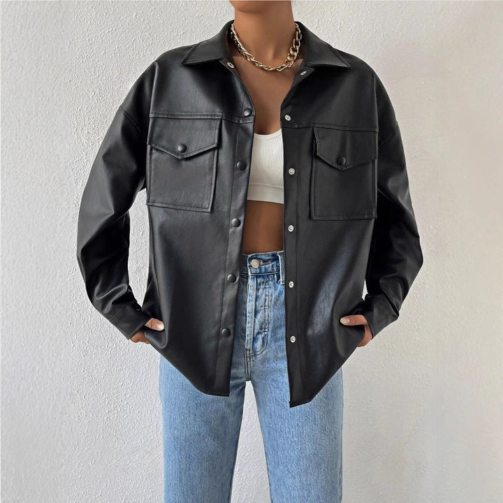 Damer Konstläder Overshirt Mirla-Eva Jonsson