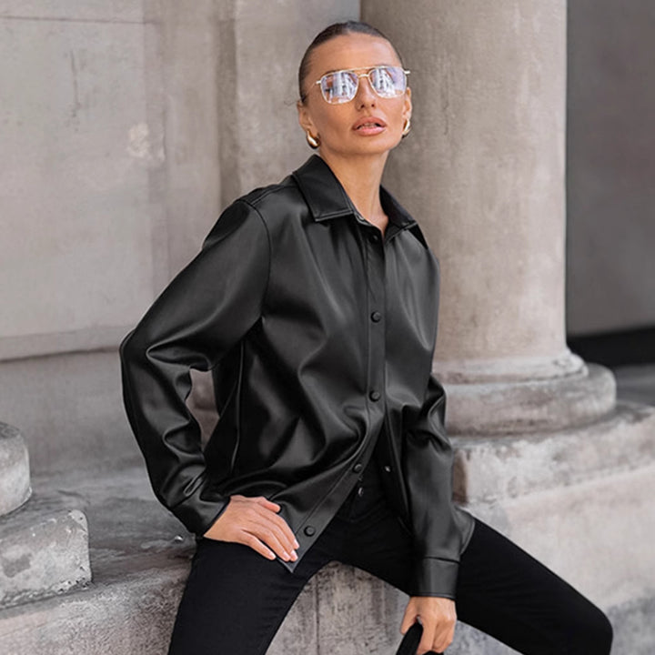 Damer Konstläder Skjortblus Mirla-Eva Jonsson