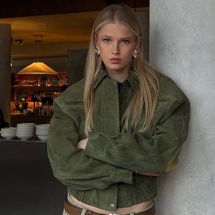 Damer Konstläderjacka i modekrossad stil Mirla-Eva Jonsson