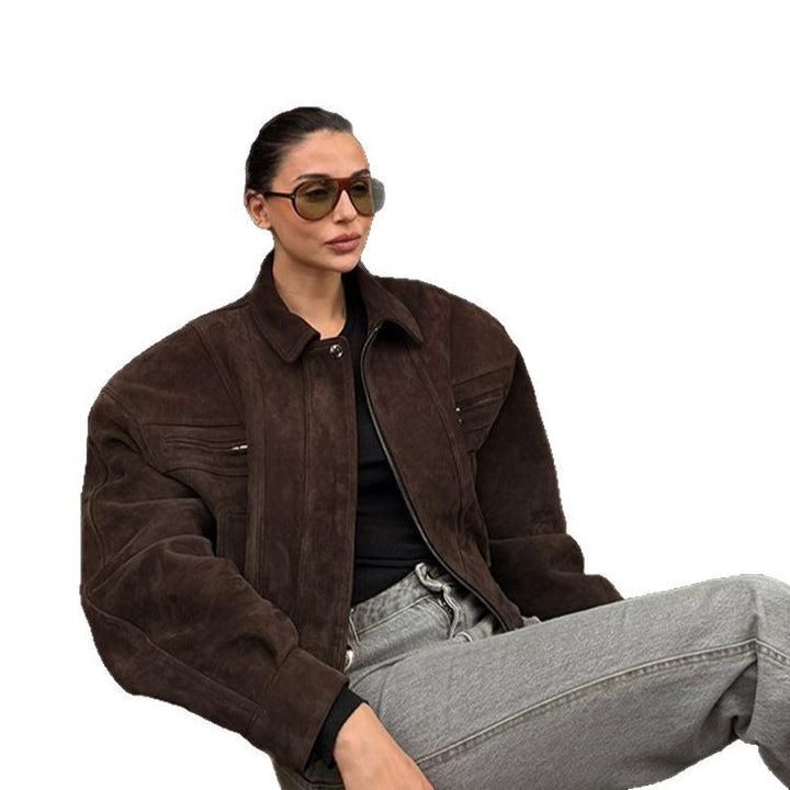 Damer Konstläderjacka i modekrossad stil Mirla-Eva Jonsson