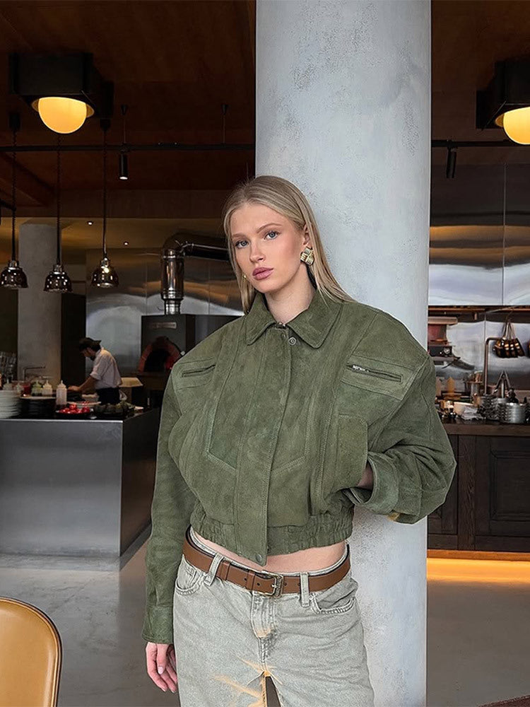 Damer Konstläderjacka i modekrossad stil Mirla-Eva Jonsson