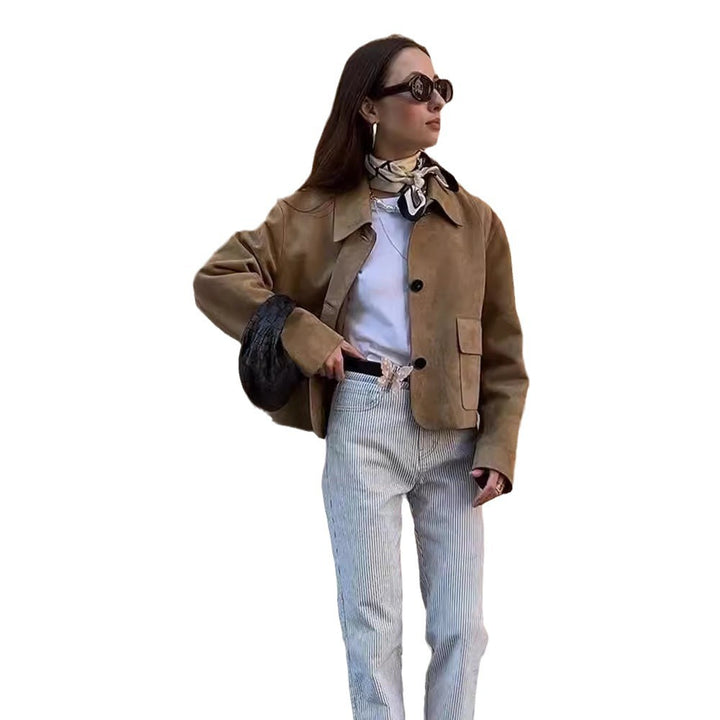 Damer Konstläderjacka med strukturerad design Mirla-Eva Jonsson