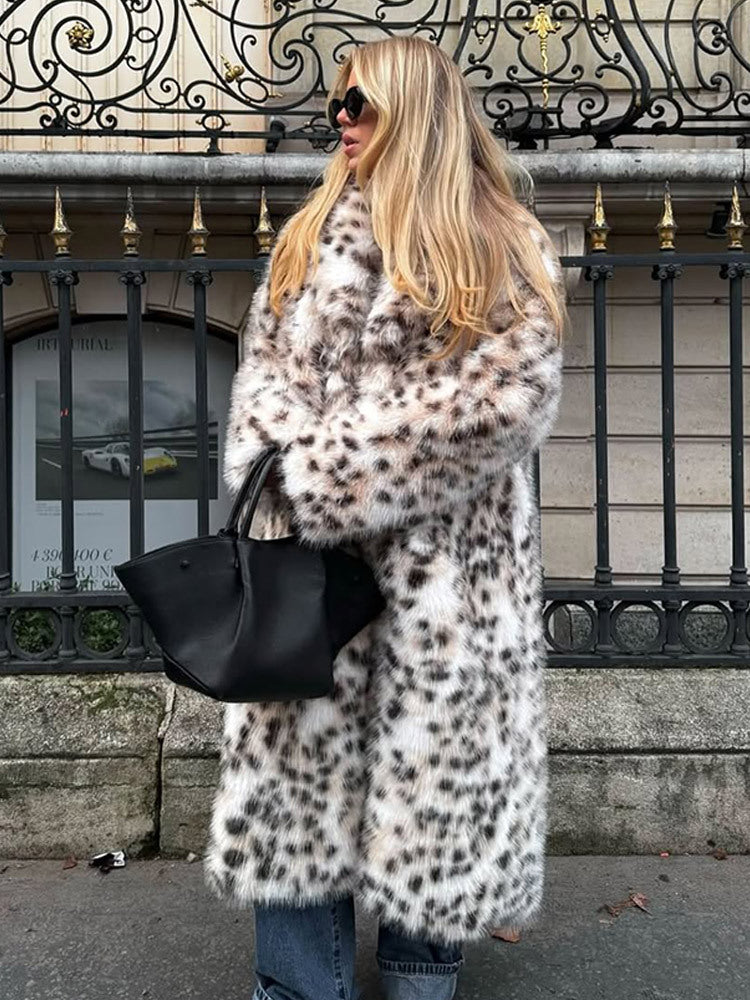 Damer Konstpäls Kappa med elegant leopardmönster Mirla-Eva Jonsson
