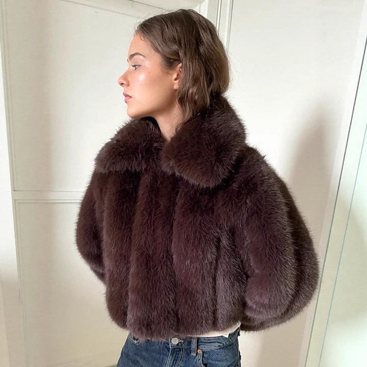 Damer Konstpälsjacka i moderiktig Cropped-stil Eva Jonsson-Eva Jonsson