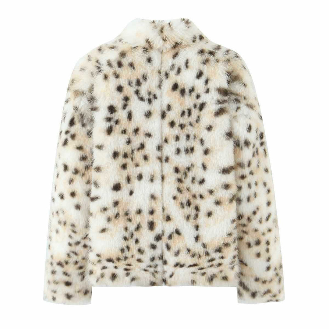 Damer Konstpälsjacka med elegant leopardmönster Mirla-Eva Jonsson