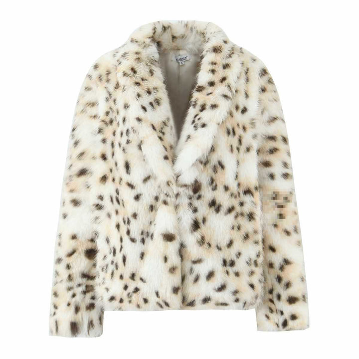 Damer Konstpälsjacka med elegant leopardmönster Mirla-Eva Jonsson
