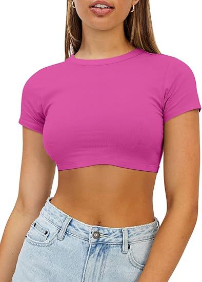 Damer Kort, Figurnära Crop-Top Av Elastiskt Material Mirla-Eva Jonsson