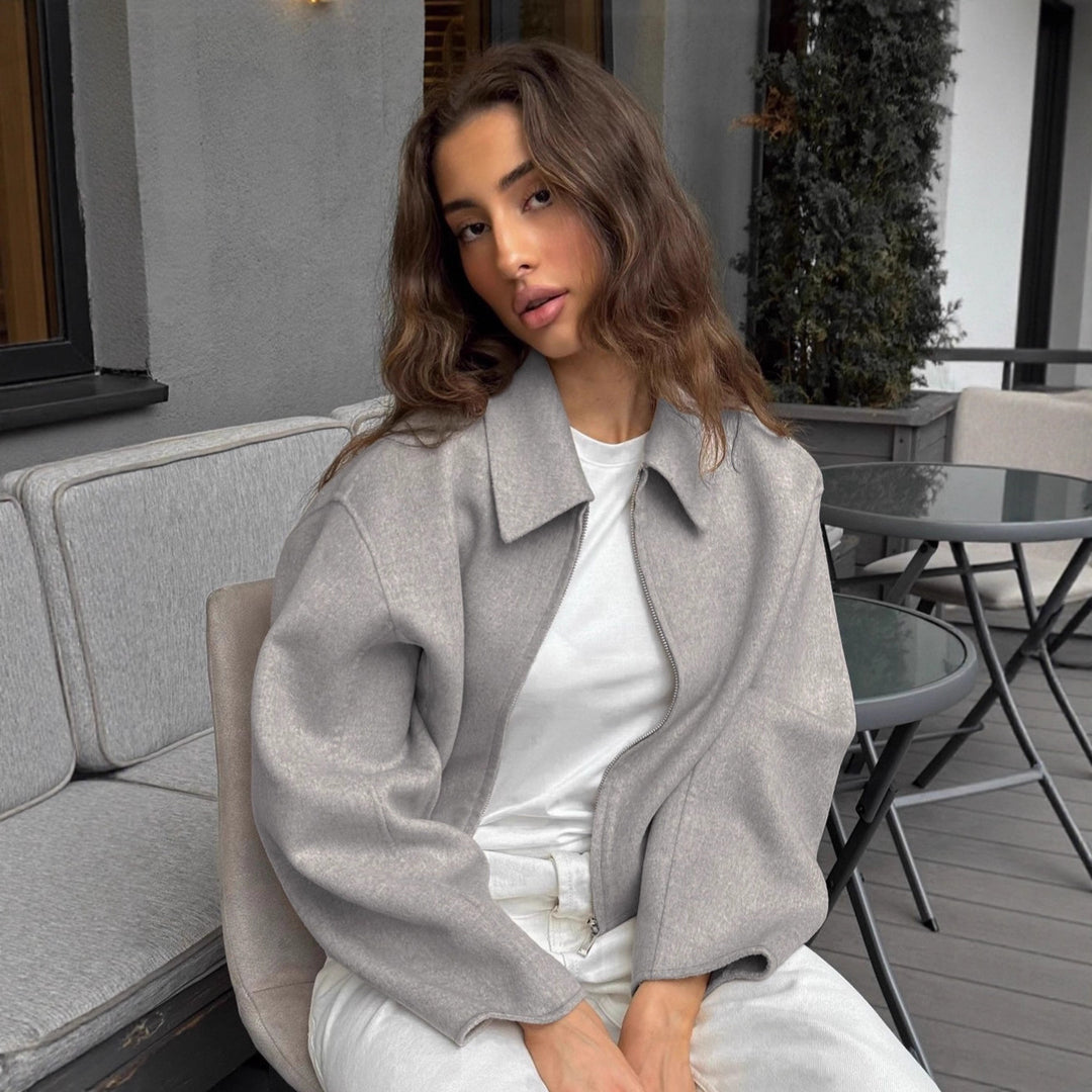 Damer Kort Ulljacka i modern Oversized-stil Mirla-Eva Jonsson