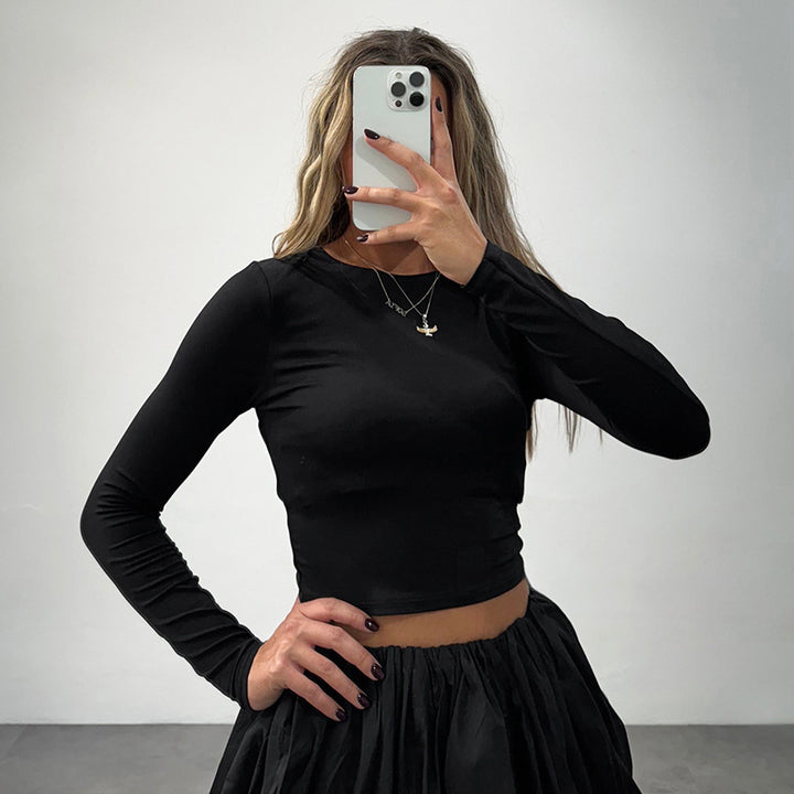 Damer Kort Volangtklänning med lång ärm och elastisk midjeband Mirla-Eva Jonsson