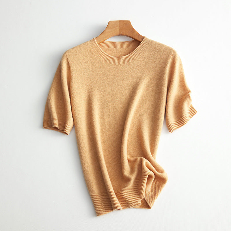 Damer Kortärmad Cashmere-Mix Tröja Mirla-Eva Jonsson