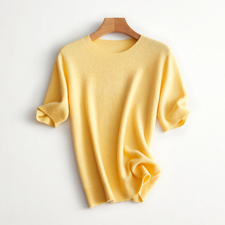 Damer Kortärmad Cashmere-Mix Tröja Mirla-Eva Jonsson