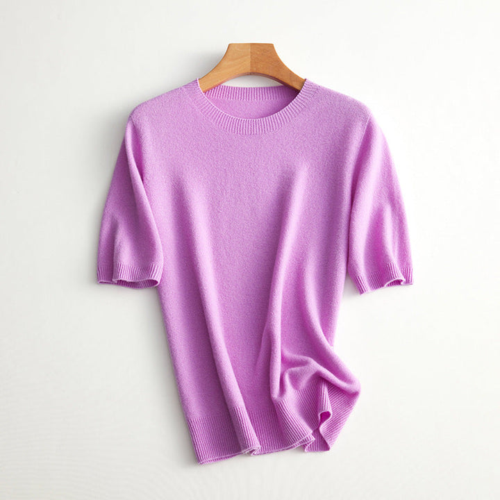 Damer Kortärmad Cashmere-Mix Tröja Mirla-Eva Jonsson