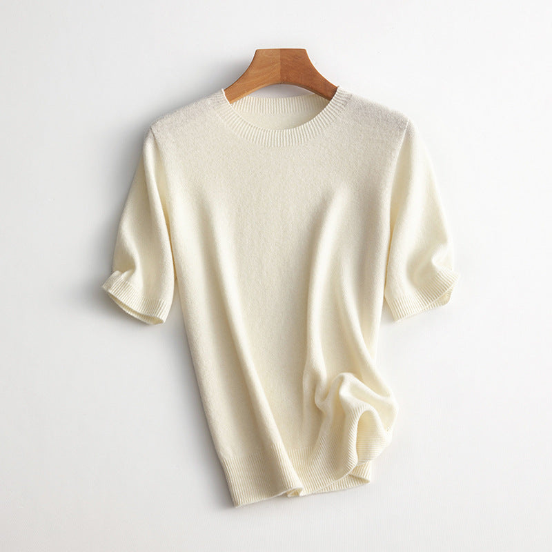 Damer Kortärmad Cashmere-Mix Tröja Mirla-Eva Jonsson