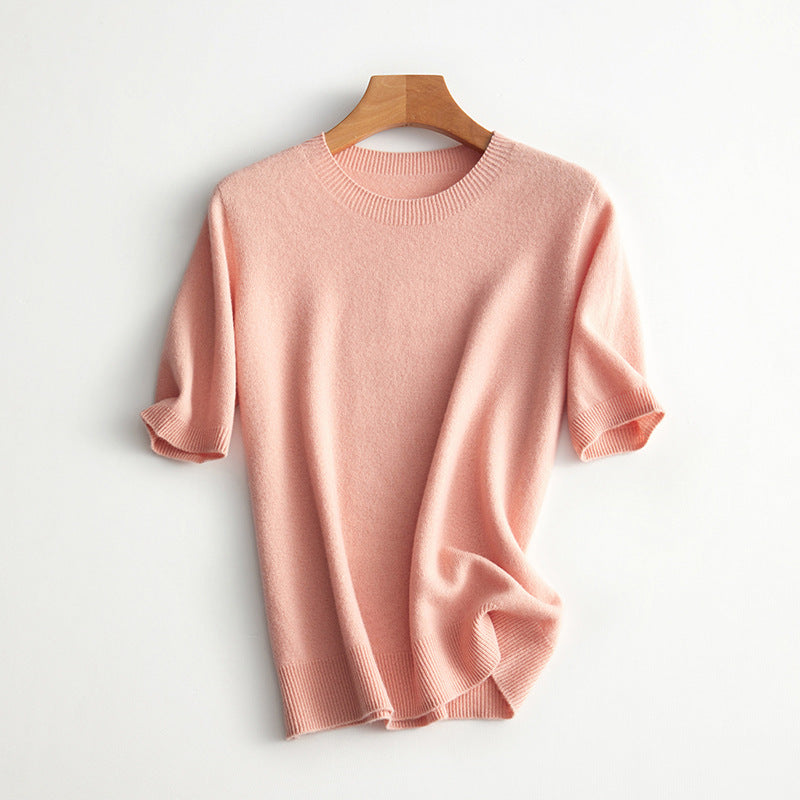Damer Kortärmad Cashmere-Mix Tröja Mirla-Eva Jonsson