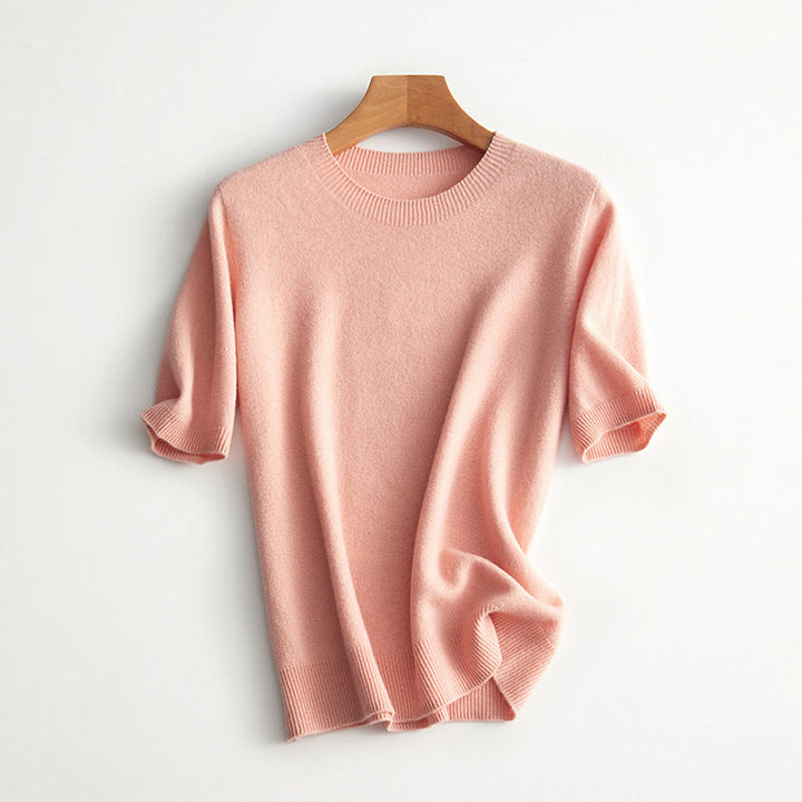 Damer Kortärmad Cashmere-Mix Tröja Mirla-Eva Jonsson