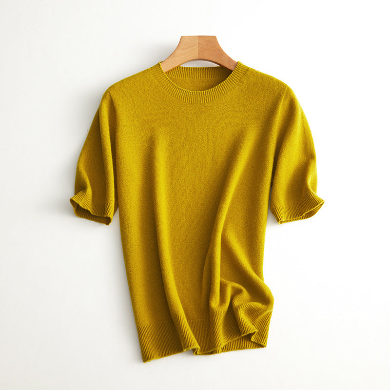 Damer Kortärmad Cashmere-Mix Tröja Mirla-Eva Jonsson