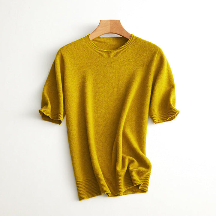 Damer Kortärmad Cashmere-Mix Tröja Mirla-Eva Jonsson