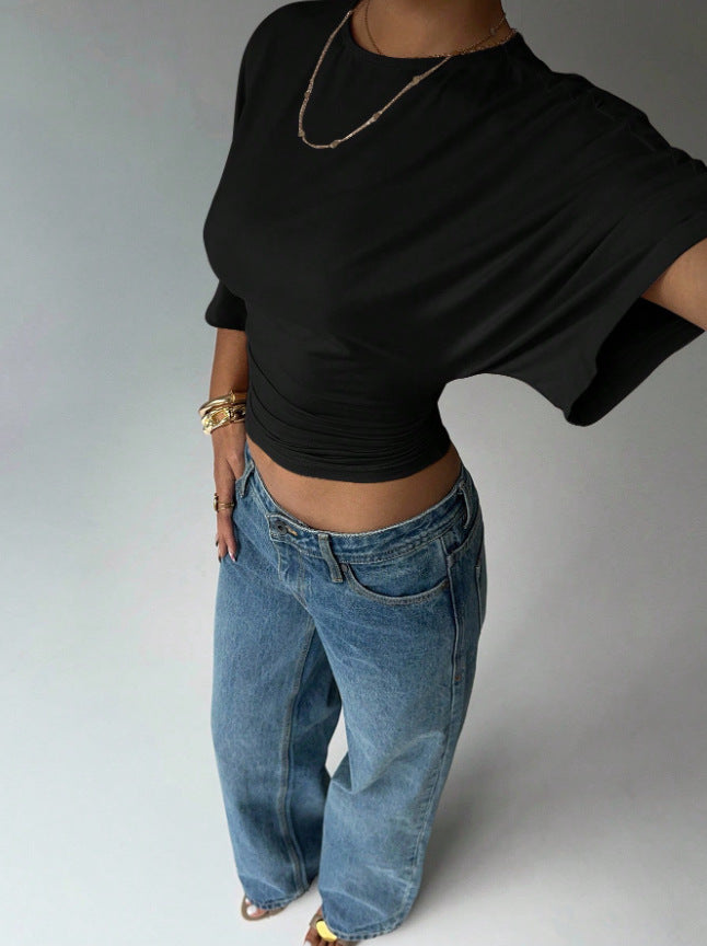 Damer Kortärmad Crop-Top Mirla-Eva Jonsson