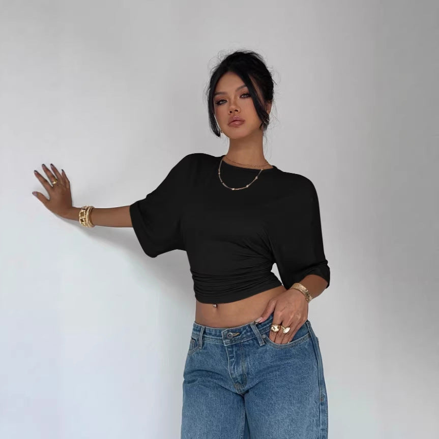 Damer Kortärmad Crop-Top Mirla-Eva Jonsson