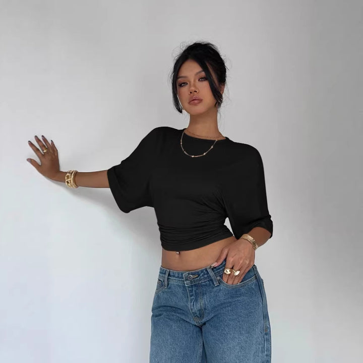 Damer Kortärmad Crop-Top Mirla-Eva Jonsson