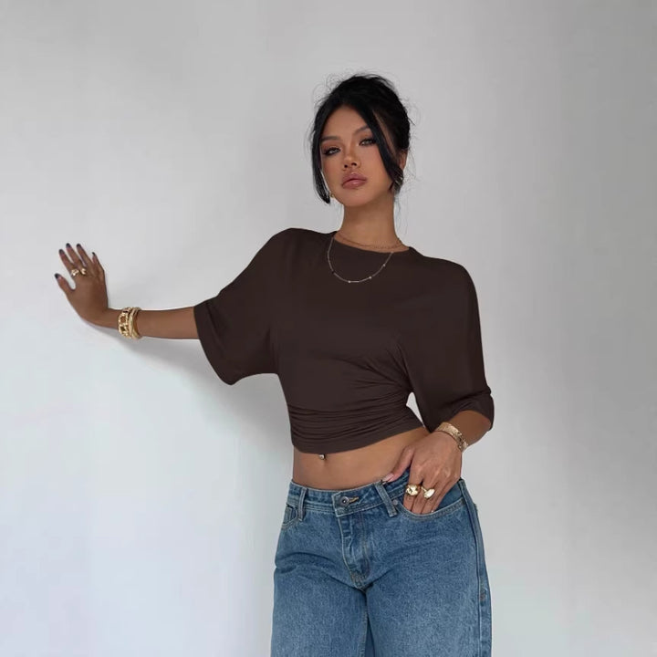 Damer Kortärmad Crop-Top Mirla-Eva Jonsson