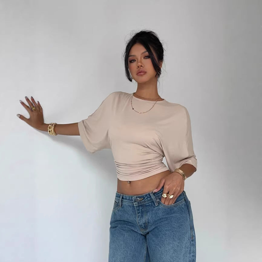 Damer Kortärmad Crop-Top Mirla-Eva Jonsson