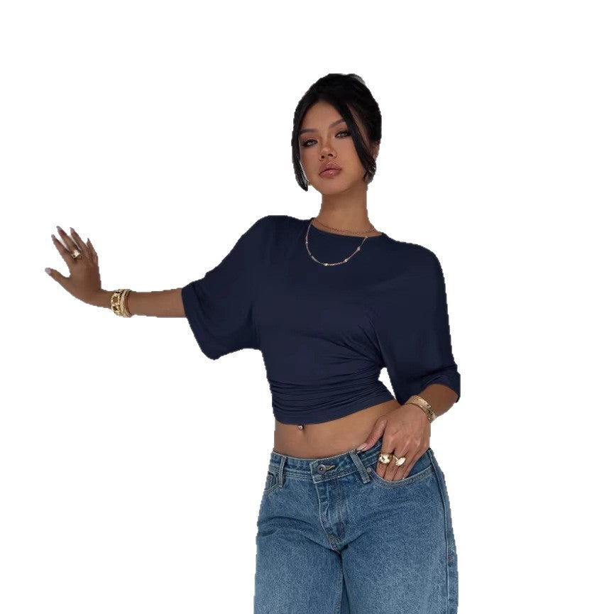 Damer Kortärmad Crop-Top Mirla-Eva Jonsson