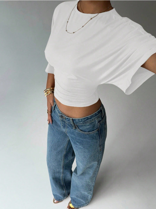 Damer Kortärmad Crop-Top Mirla-Eva Jonsson