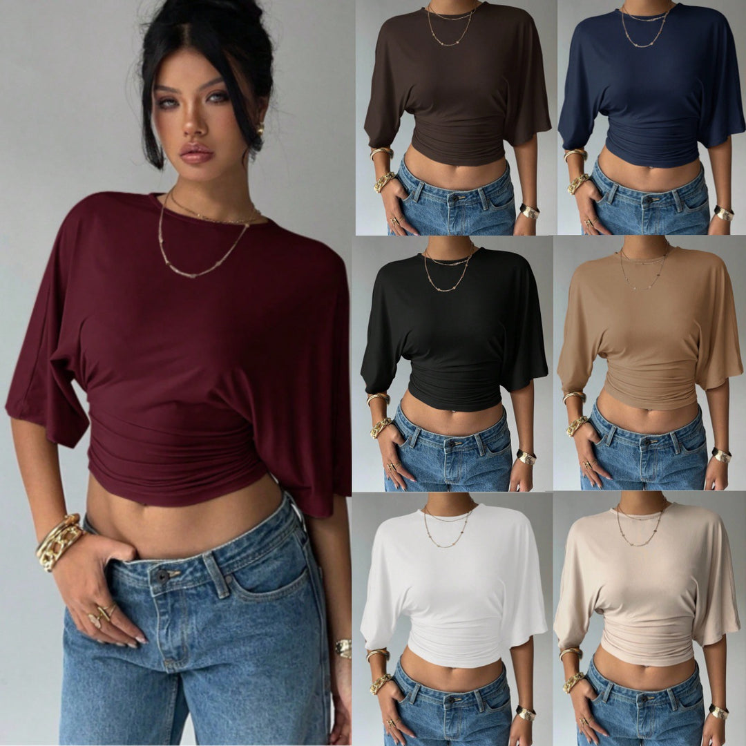 Damer Kortärmad Crop-Top Mirla-Eva Jonsson