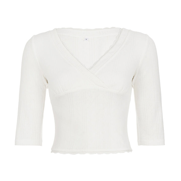 Damer Kortsleeve V-ringad topp Mirla-Eva Jonsson
