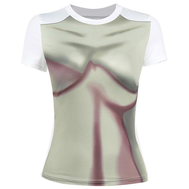 Damer Kreativt T-shirt med unik grafisk design Mirla-Eva Jonsson
