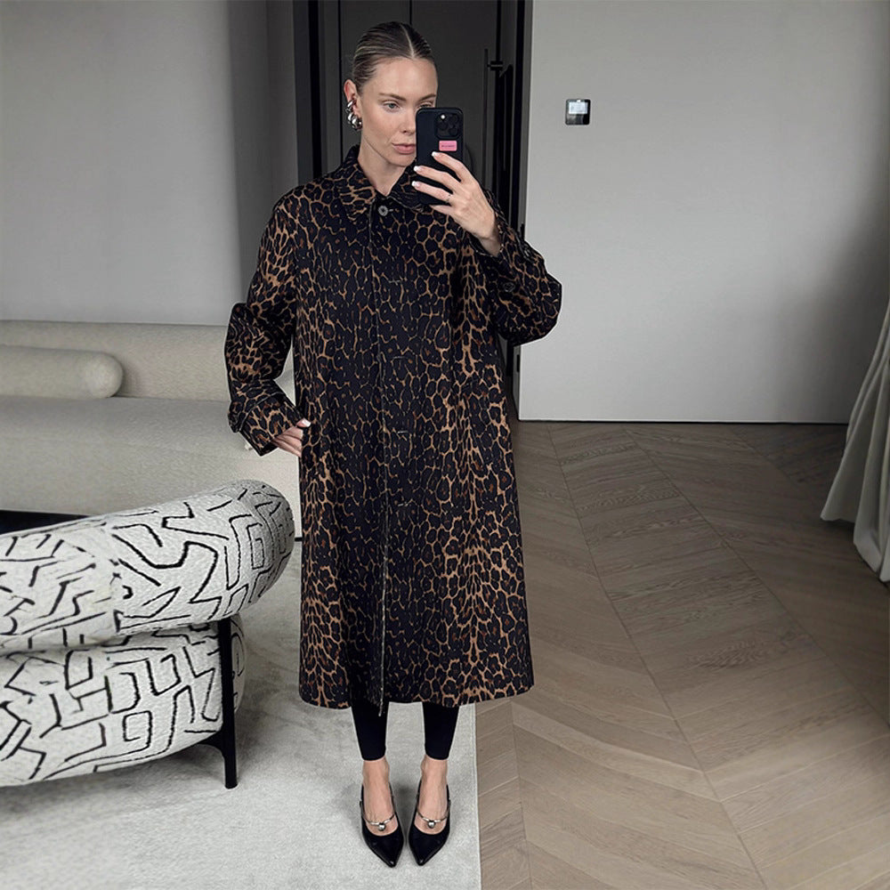 Damer Lång Tiermönsterjacka Mirla-Eva Jonsson