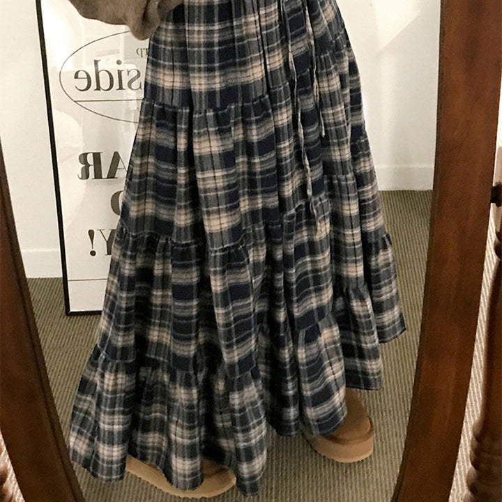 Damer Lång, rutigt Maxi-kjol i lagerlook Mirla-Eva Jonsson