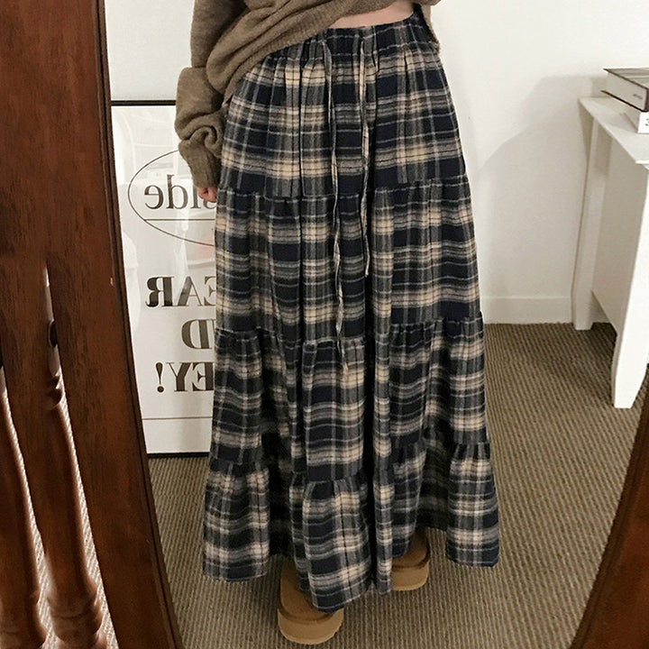 Damer Lång, rutigt Maxi-kjol i lagerlook Mirla-Eva Jonsson