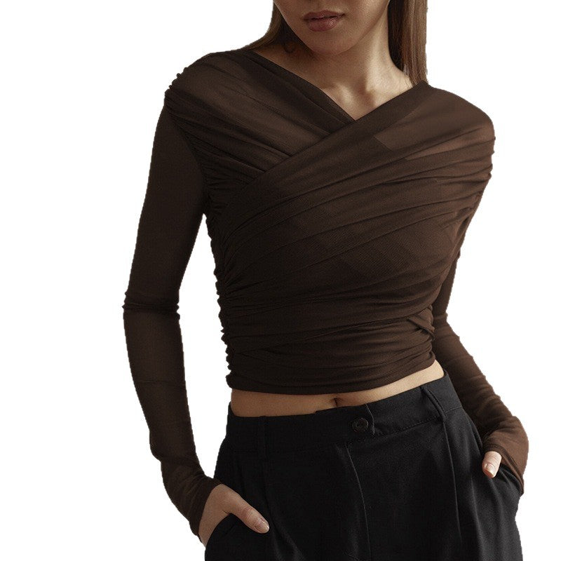 Damer Långärmad-Crop-Top Mirla-Eva Jonsson