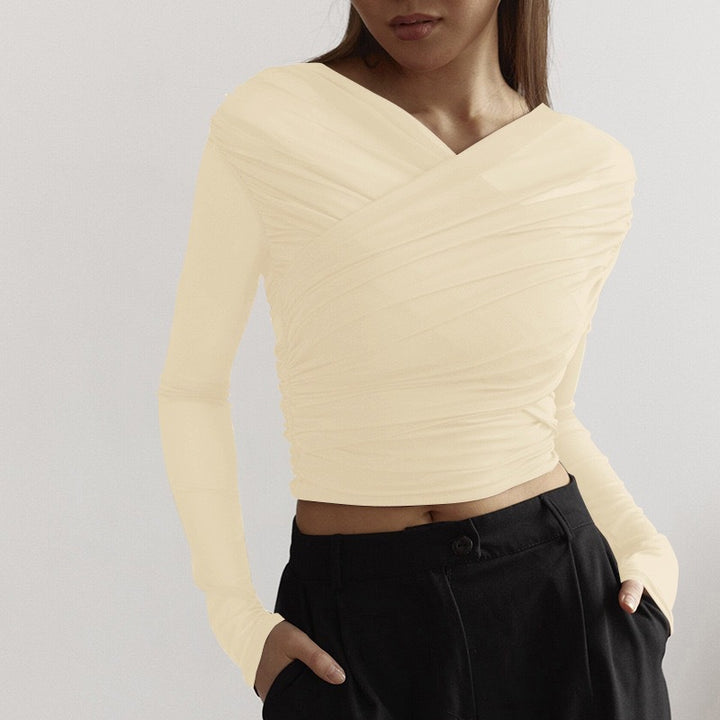 Damer Långärmad-Crop-Top Mirla-Eva Jonsson