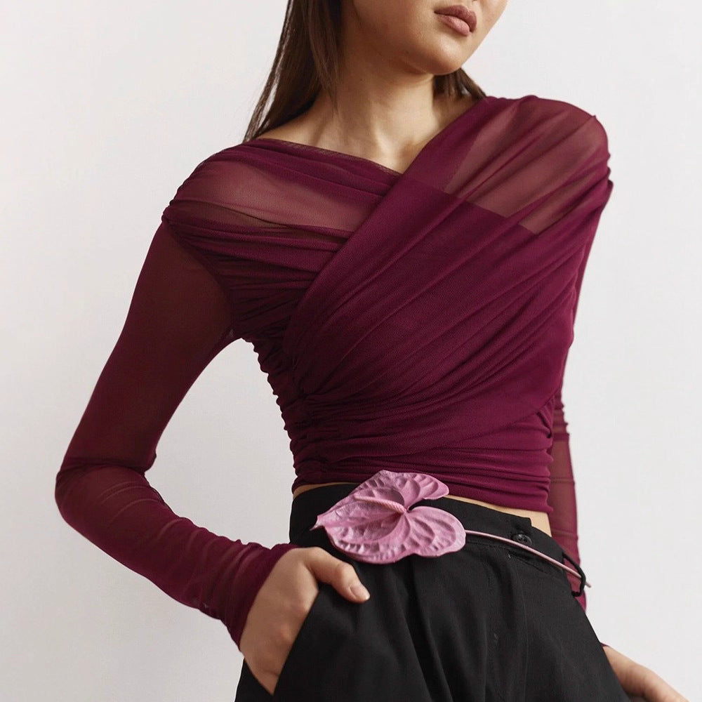 Damer Långärmad-Crop-Top Mirla-Eva Jonsson