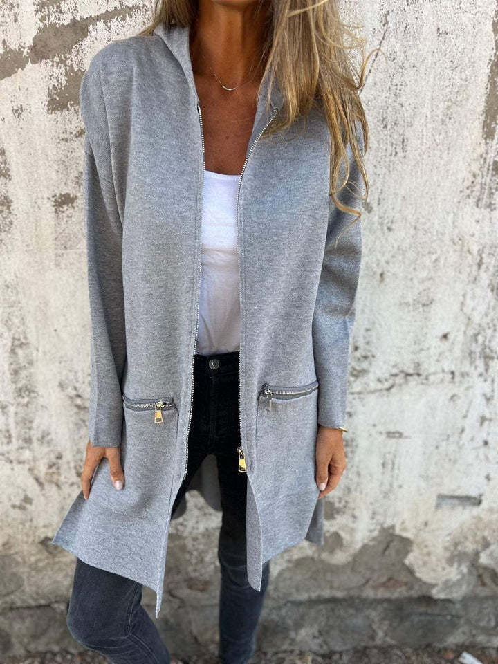 Damer Långärmad Oversized Jacka med Dragkedja Mirla-Eva Jonsson