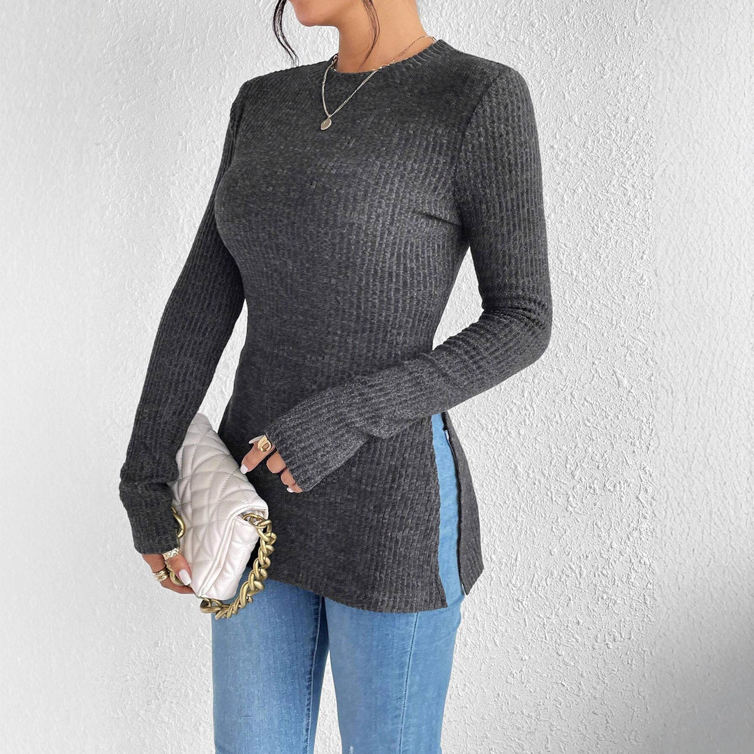 Damer Långärmad Ribbstricköverdel Mirla-Eva Jonsson