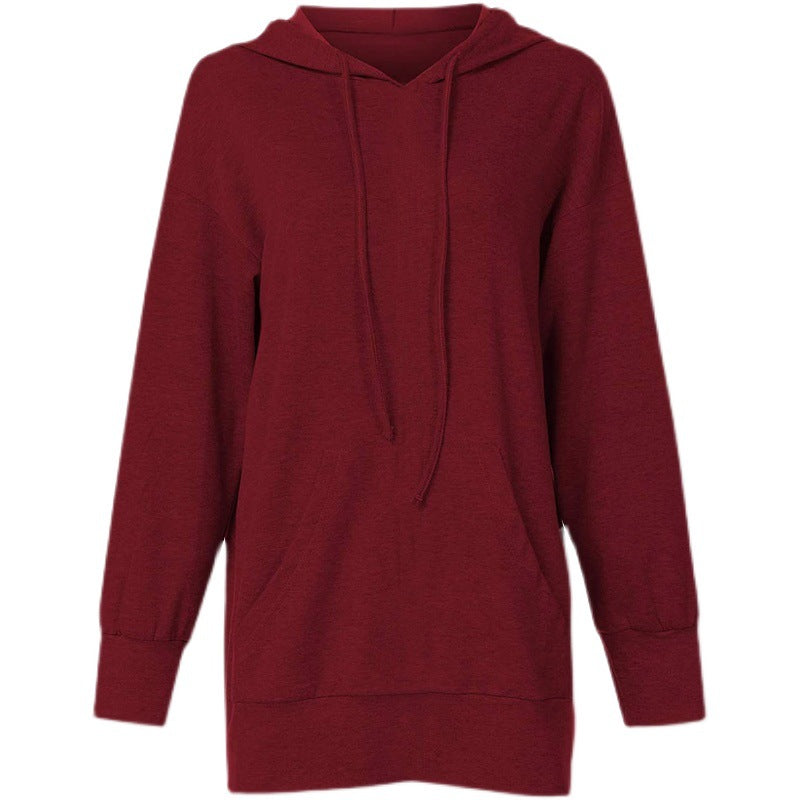 Damer Lässig Hooded Tröja med Långa Ärmar och Praktiska Fickor Mirla-Eva Jonsson