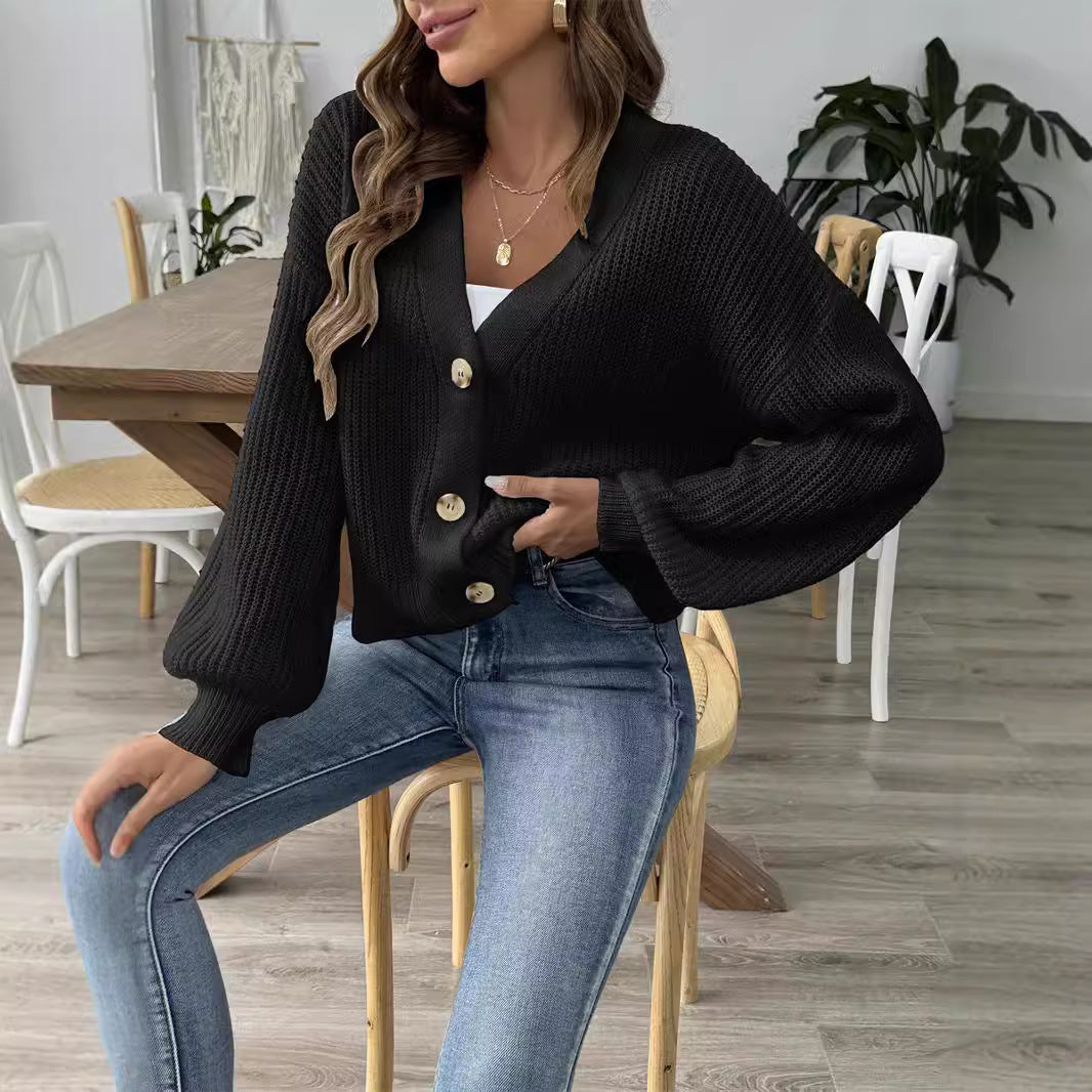 Damer Lässig Kofta med Elegant Knappslå och Bred Skärning Mirla-Eva Jonsson
