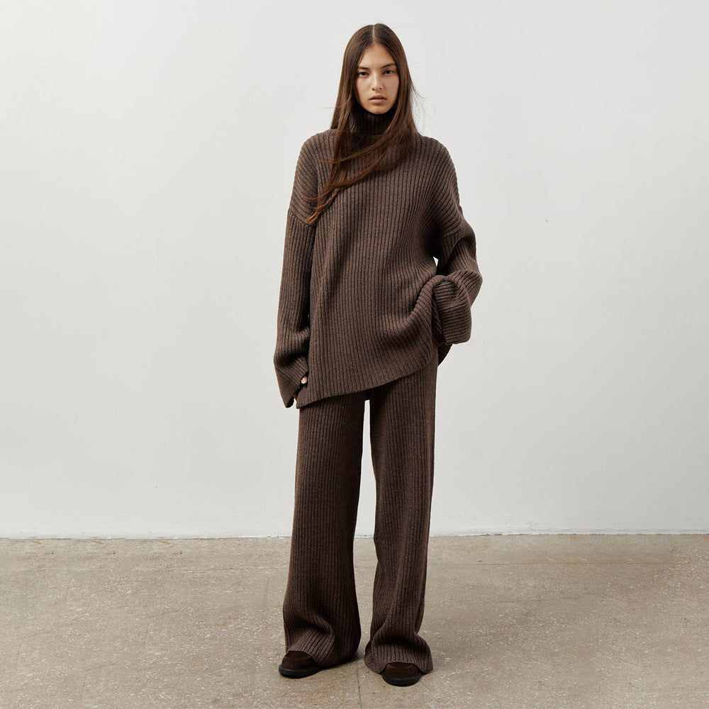 Damer Lässig Stickad byxdress med oversized tröja och vida ben Mirla-Eva Jonsson