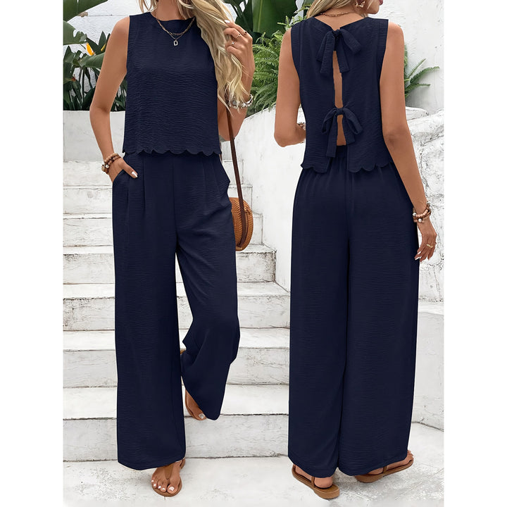 Damer Lätt Jumpsuit med elegant ryggutskärning och vida ben Mirla-Eva Jonsson