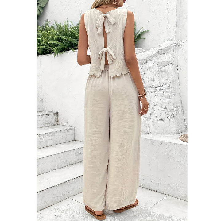 Damer Lätt Jumpsuit med elegant ryggutskärning och vida ben Mirla-Eva Jonsson