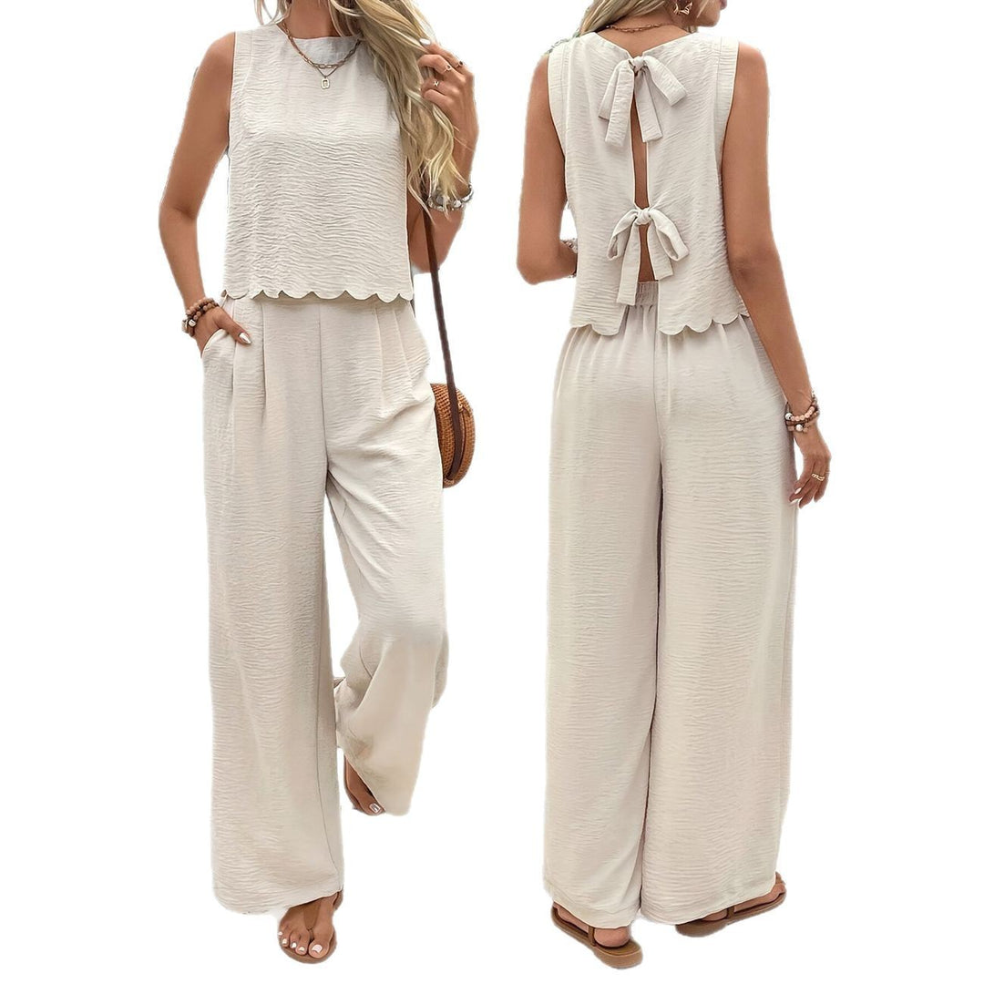 Damer Lätt Jumpsuit med elegant ryggutskärning och vida ben Mirla-Eva Jonsson