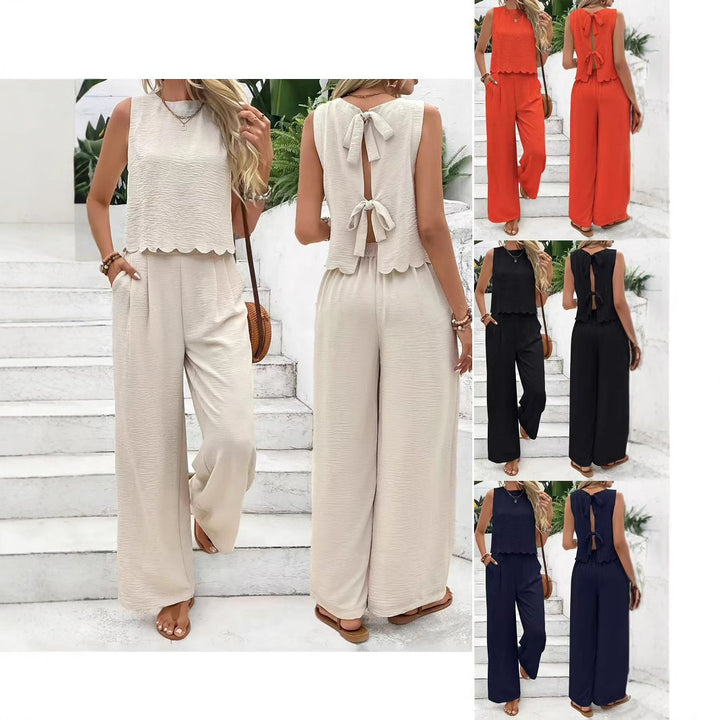 Damer Lätt Jumpsuit med elegant ryggutskärning och vida ben Mirla-Eva Jonsson