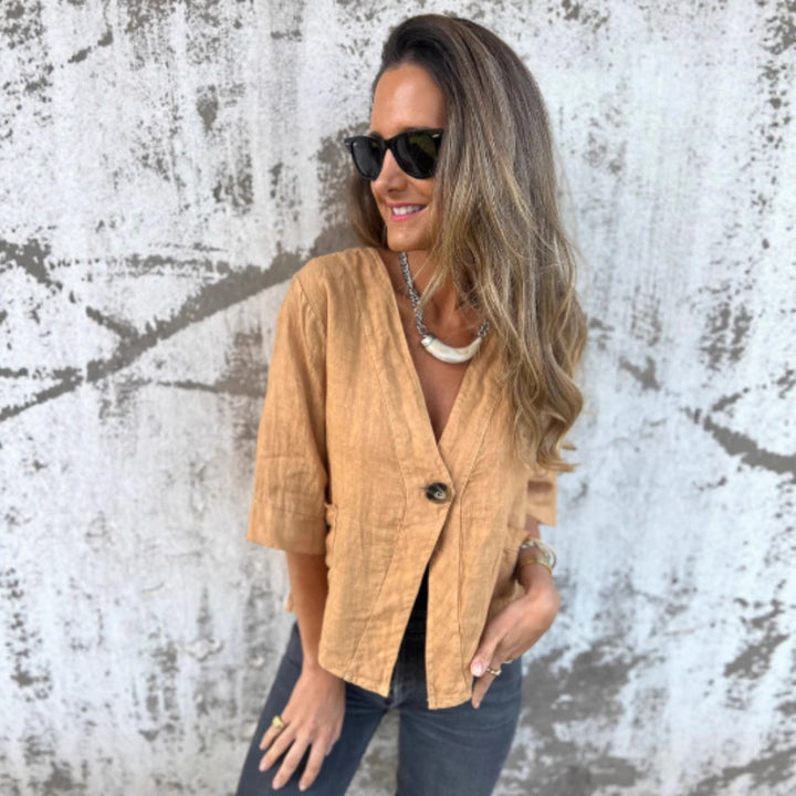 Damer Lätt Kaftan-blus med uppvikbara ärmar Mirla-Eva Jonsson