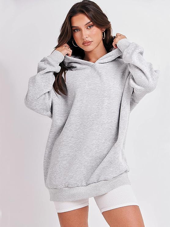 Damer Lätt Kapuzenpullover med Extra Stor Passform och Mjuk Fleece-Material Mirla-Eva Jonsson